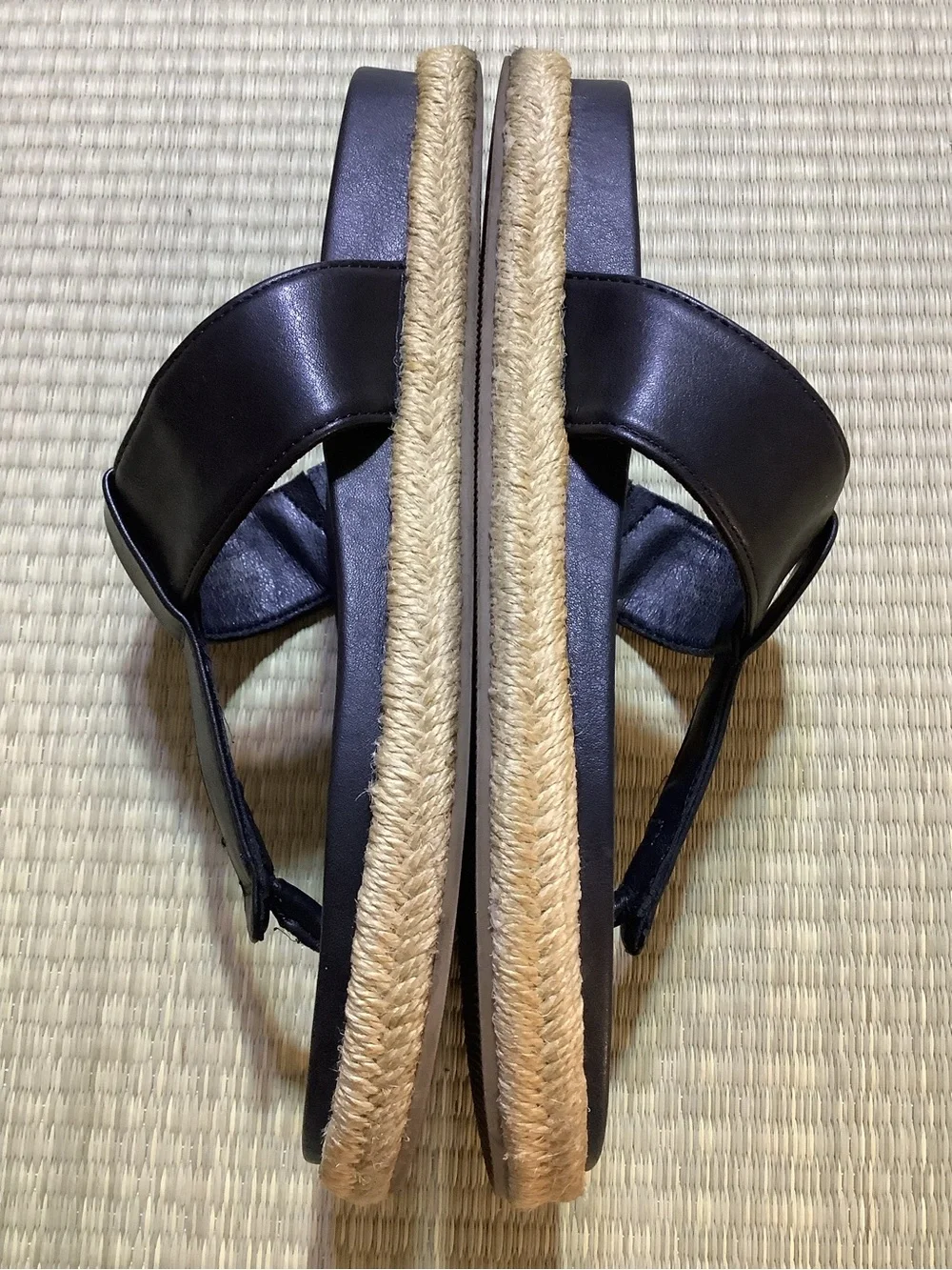 Joie Black Nacho Thong Sandals Espadrille Sole Women’s 7.5